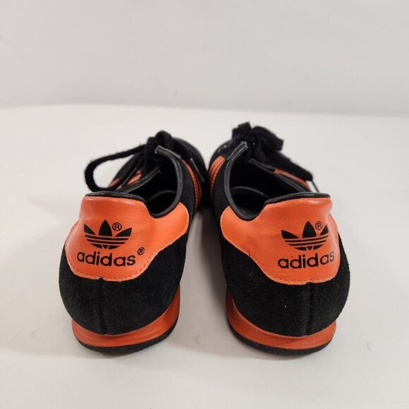 Adidas C-100 Sneaker Running Shoes Black Orange 1980 Canada Samoa RARE Size 6 - Picture 8 of 13